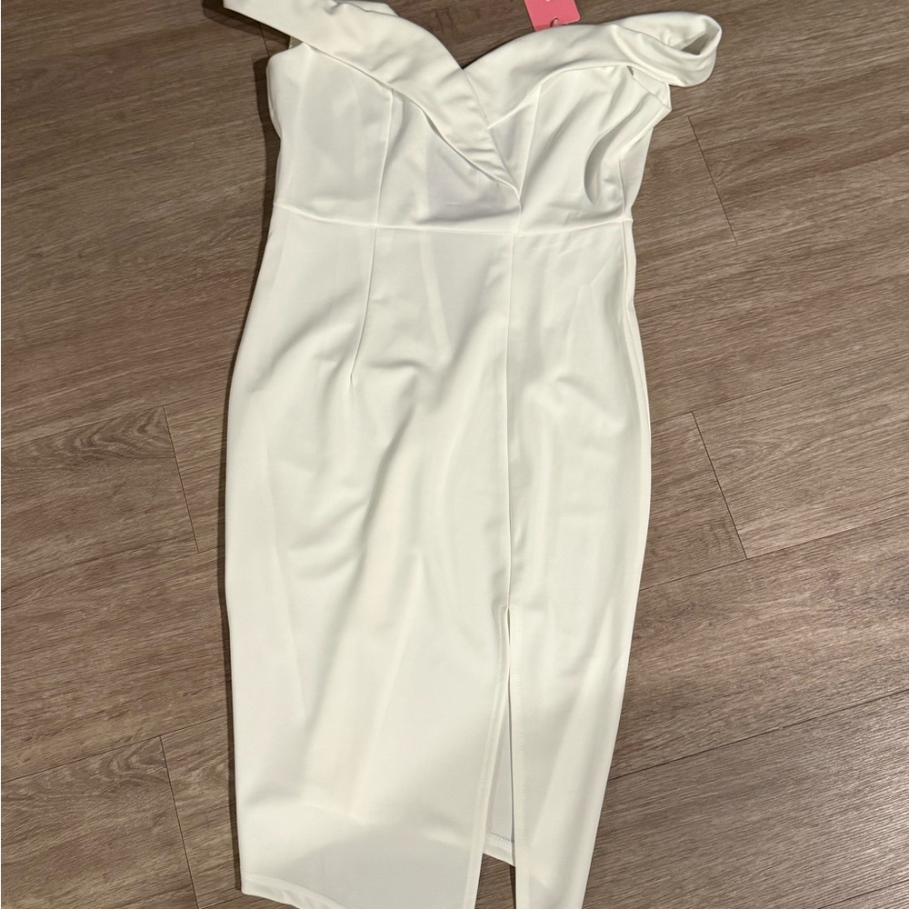 Fashion- Off-Shoulder White Dress